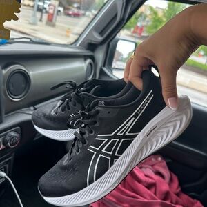 ASICS Black and White Athletic Shoes